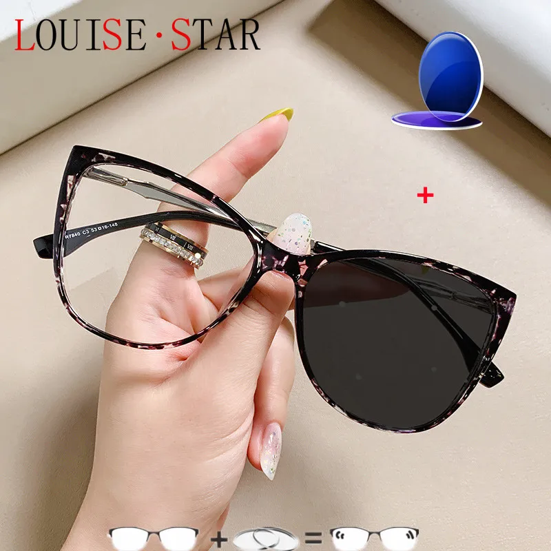 

High Quality Retro Glasses Frame Women's Anti-Blue Light Decoration Cat Eye Female Glasses Frame Prescription Optical Myopia Nen