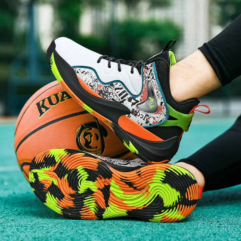 

Fashion Unisex Basketball Shoes Men Breathable Cushioning Sport Shoes Men Gym Athletic Basketball Sneakers for Women Zapatillas