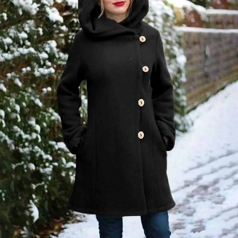 

Celmia Длинные куртки на пуговицах с длинным рукавом 2021 женские зимние теплые толстовки пальто дамское пальто пушистая плюшевая однотонная По...