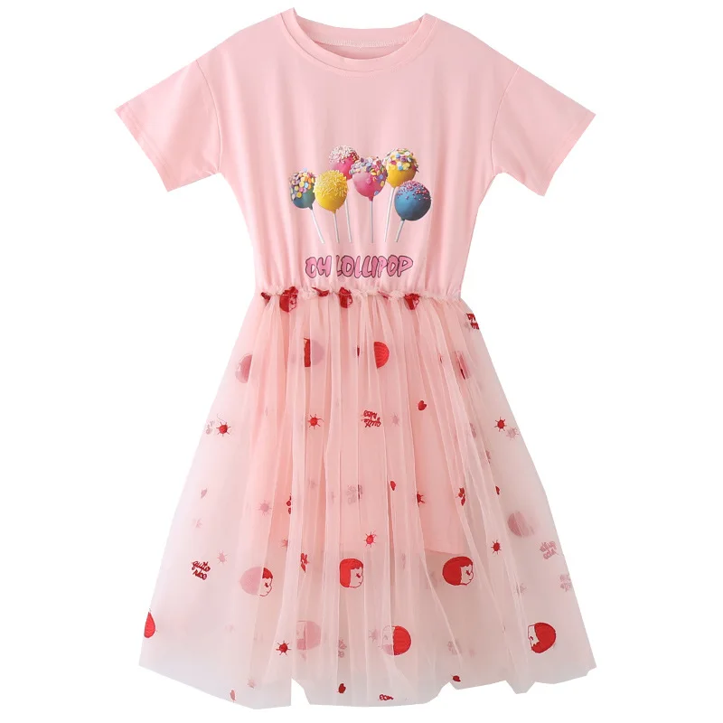 

Kids Dresses For Girls Cartoon Pattern Girls Summer Dresses Casual Style Kid Dress Patchwork Girl Costume 4 6 8 9 10 12 13 Years