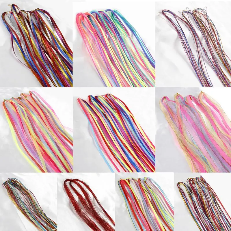 Цветной цветной детский плетеный шнур для волос украшение в тибетском