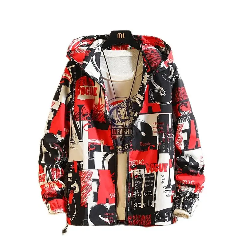 

Fashion Coat Men Hooded Jacket Women with Camouflage Hoodie spring Autumn Couples Casual Windbreaker Loose Tide Jackets