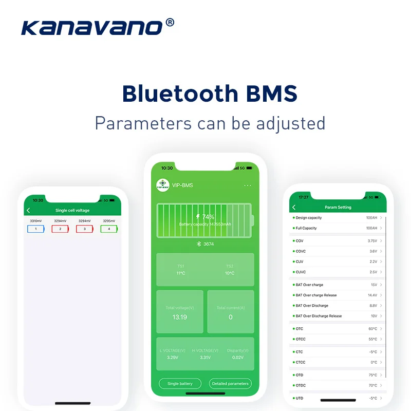 Водонепроницаемый аккумулятор 12 8 В Ач LiFePO4 в 40 Встроенный Bluetooth BMS для солнечных