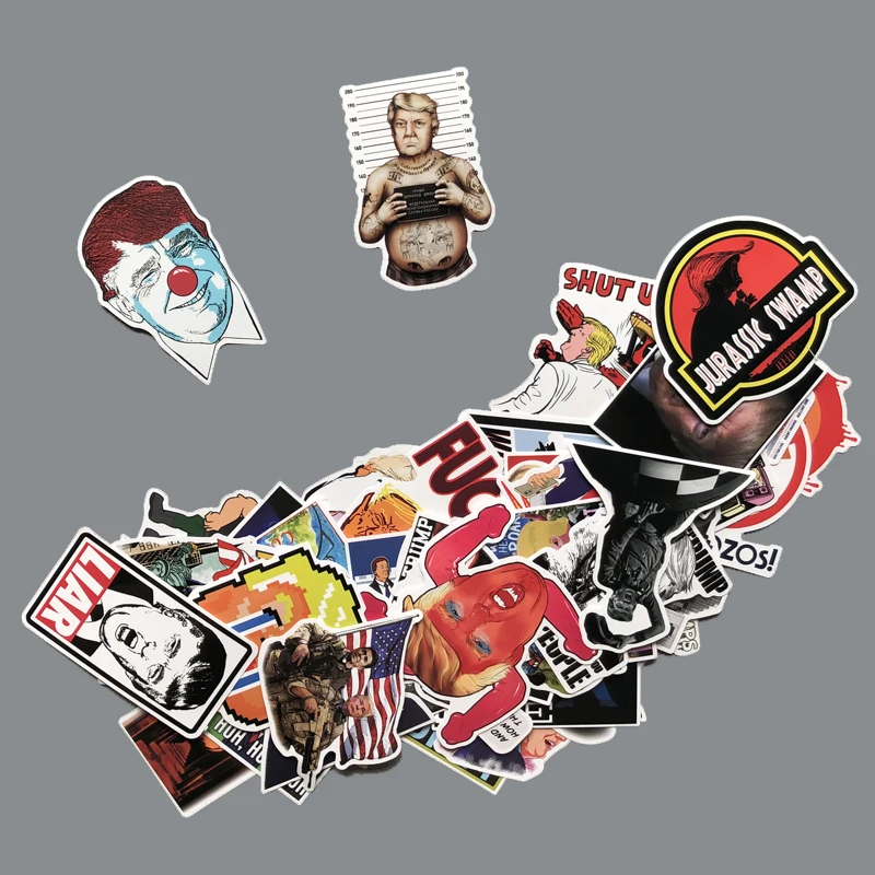 55 шт./компл. Дональд Трамп ПВХ Стикеры s на Ноутбук Автомобильное Скрапбукинг