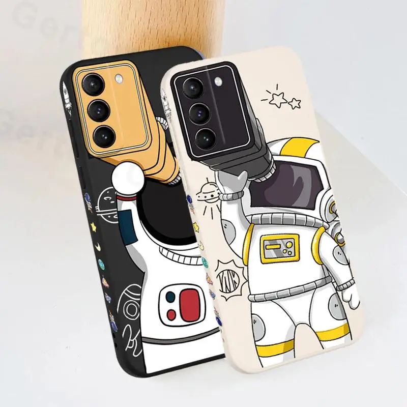 

Astronaut Case For Samsung Galaxy S22 Ultra S22 Plus S22 Cover Shockproof Soft Cover For Samsung S21 Ultra Plus S21 FE S20 Case
