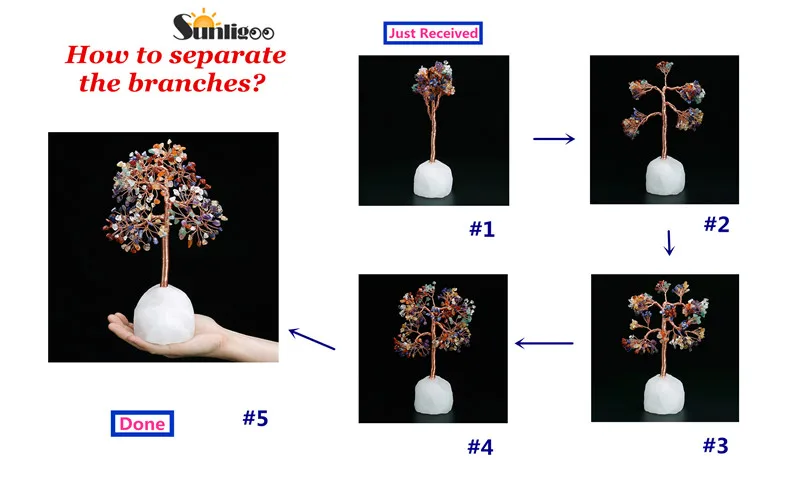 Sunligoo новинка 7 ярких кристаллов медное украшение для денег и натуральное