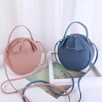 vintage round handbags high quality cute pu leather women crossbody bags for women 2021 small shoulder messenger bag makeup