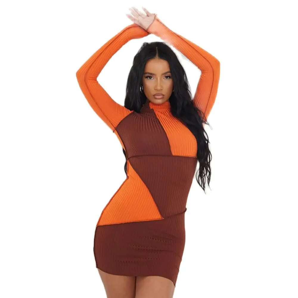 

Women Elegant Sexy Long Sleeve Evening Green Dress 2021Women Fall Sexy Party Bodycon Sheer Mesh Dress Trendy Club Dresses Summer