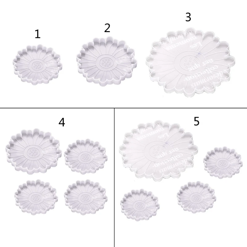 

Sunflower Coaster Resin Molds Floral Shape Tray Epoxy Resin Molds Flower Resin Casting Tea Mat Coaster Resin Molds Kit