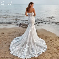 vintage sexy mermaid lace sweetheart wedding dress sleeveless court train bridal gown button back appliques bride robes
