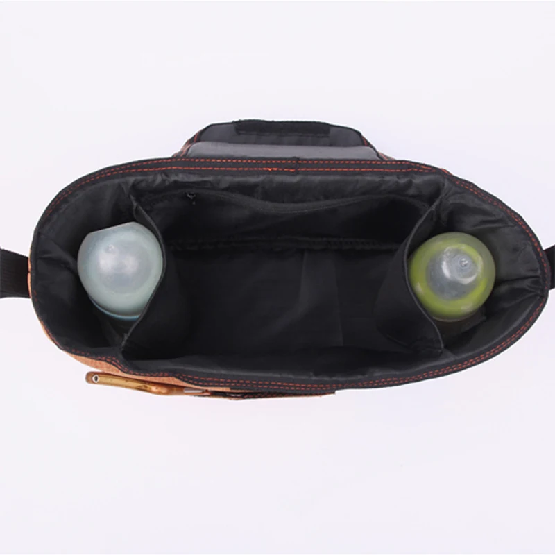 Bolsa de pa&ntilde;ales para beb&eacute;s, cochecito de viaje, organizador de lactancia, gran capacidad, moderna, bolsillo de almacenamiento para reci&eacute;n nacido-3