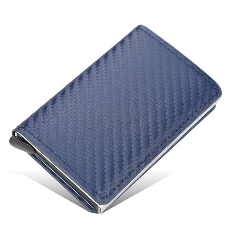 

K5DA Vintage RFID Blocking Money Belt Wallet Automatic Pop-up Credit Card Case Purse Cash Pocket for Men