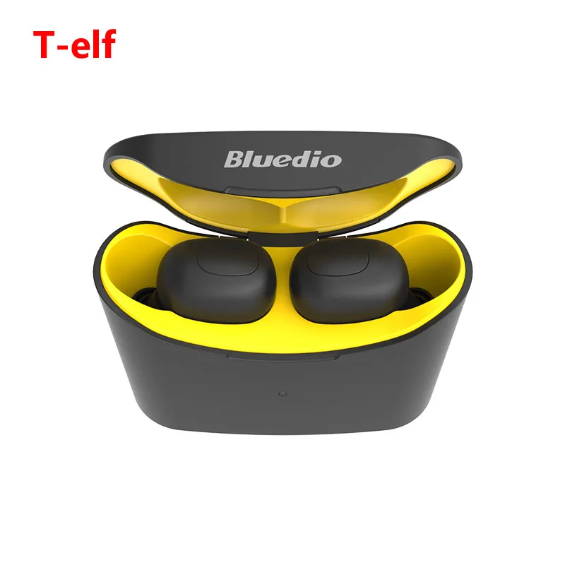 Bluedio T-elf TWS Bluetooth наушники спортивные беспроводные вкладыши гарнитура с зарядным устройством микрофон для iphone xiaomi - Цвет: T elf Yellow