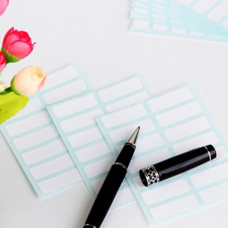 Самоклеящиеся наклейки на 12 листов белая этикетка пустые Note ярлыки для рукоделия