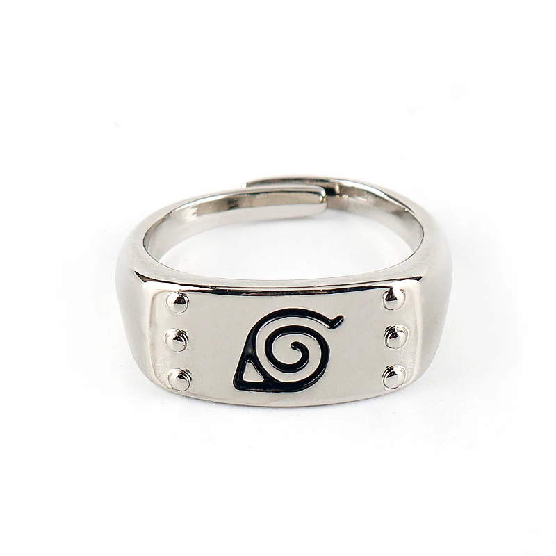 Новое кольцо с листьями Konoha Uzumaki Symbal значок логотипа Sasuke Itachi Ninja модные аниме
