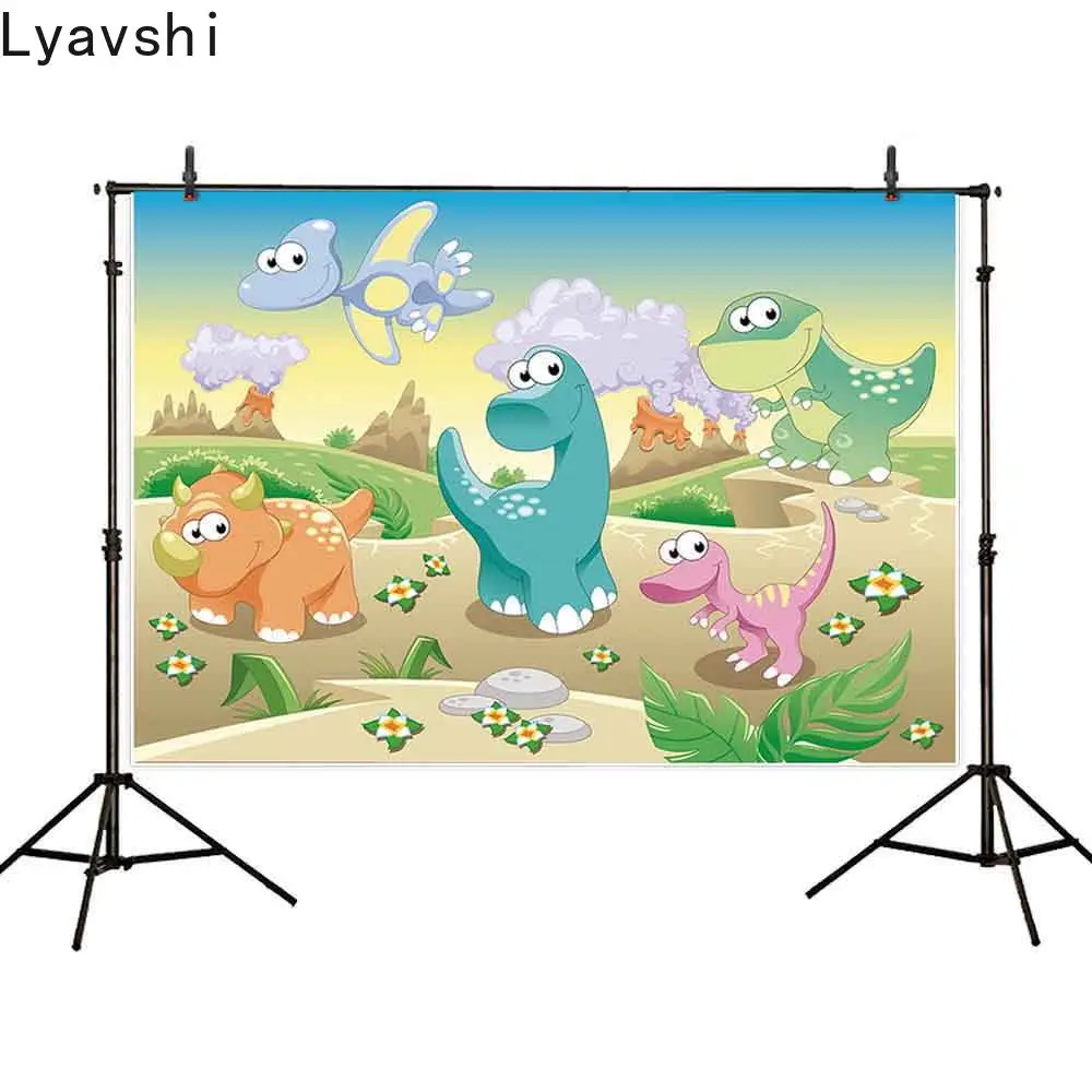 

Фотофон Lyavshi динозавр дикий один день рождения детский душ украшение фотосессия Фотофон для вечеринки фотозон реквизит