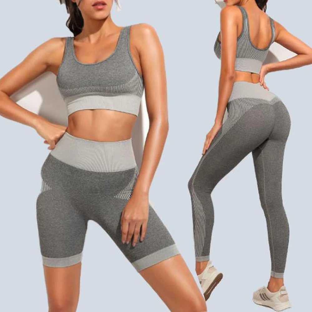 Новинка 2020 женский летний костюм бесшовный спортивный бюстгальтер обтягивающие