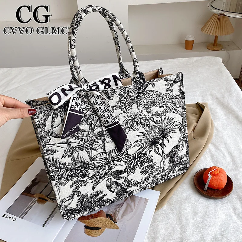 

Cvvo Glmc Pearl Handle Canvas Small Crossbody Bags for Women 2021 Summer Fashion Branded Trendy Shoulder Handbags Landscape Map