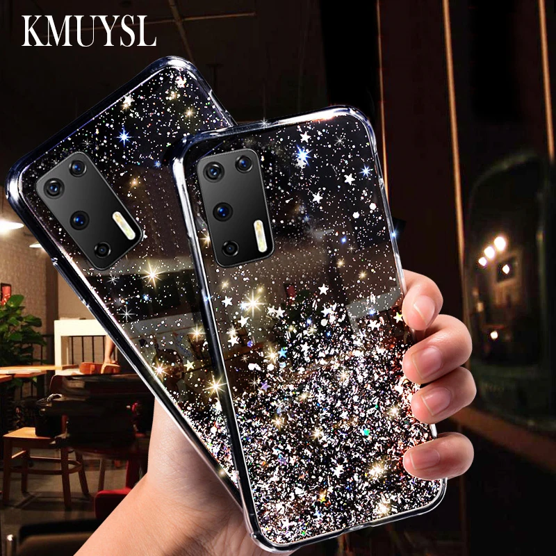 Чехол с блестками для Huawei P40 P30 P20 Mate 20 10 Lite Nova 5T 6se P smart Y9 Y6 Y7 2019 Honor 20S Pro 10i 8X E|Бамперы| |