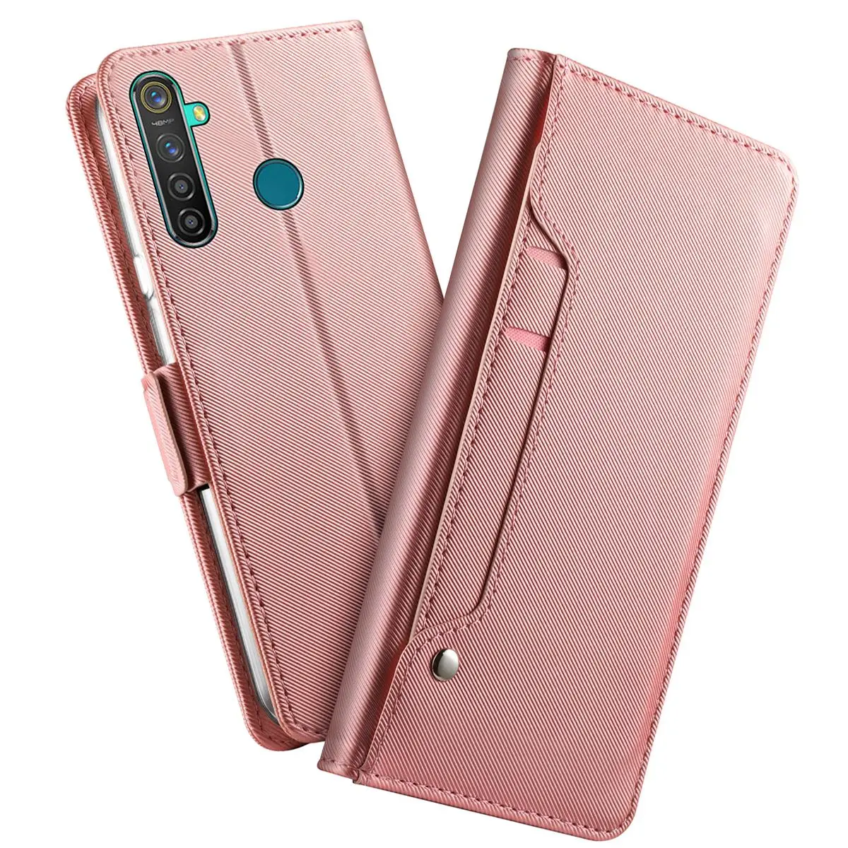 Для Oppo Reno 2 Reno Ace Realme XT чехол кожаный бумажник откидная подставка с зеркальной крышкой для Oppo Realme 5 Pro Чехол для карт противоударный