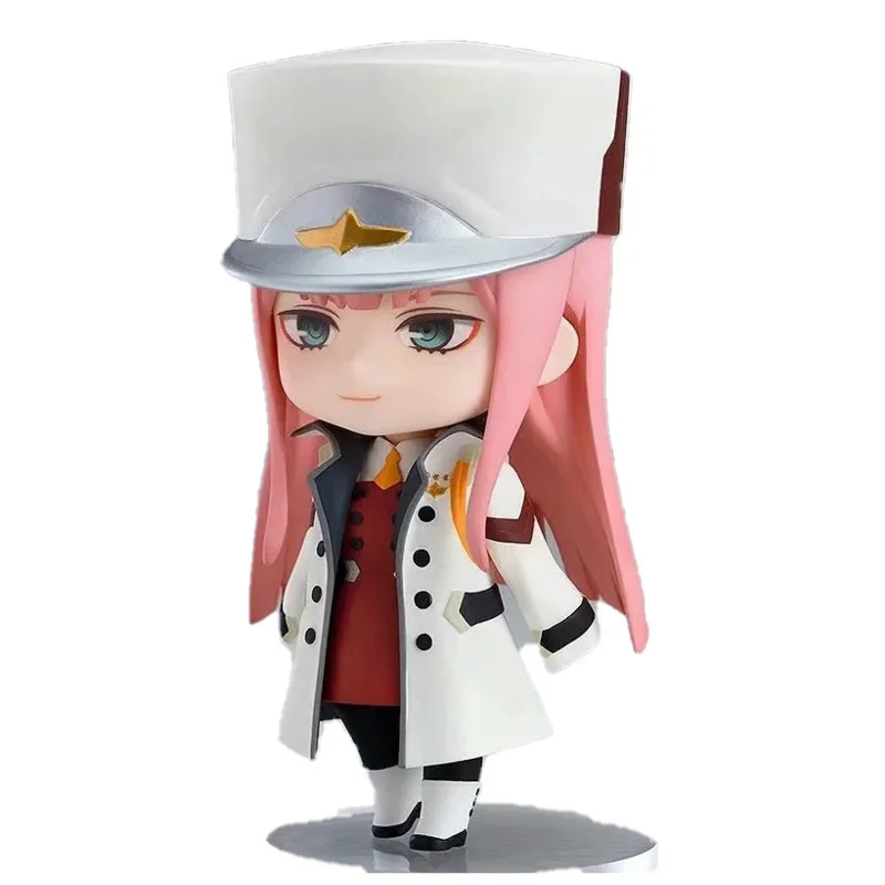 

Darling In The FRANXX Anime Q Ver Code 002 Zero Military Coat Model GK Action Figure 10CM PVC Statue Figma Toys For Children