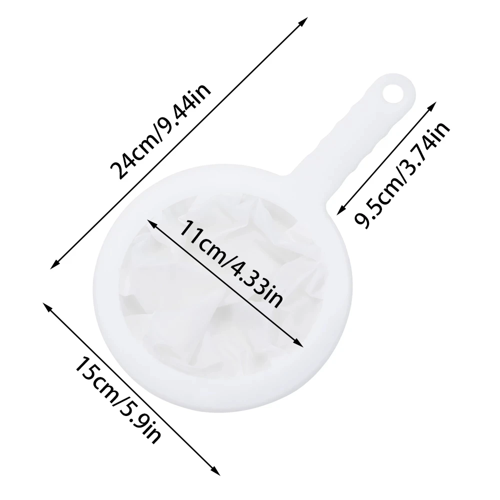 

100/200/400 White Ultra-fine Mesh Strainer Kitchen Nylon Mesh Filter Spoon Suitable For Soy Milk Coffee Milk Yogurt DROPSHIP