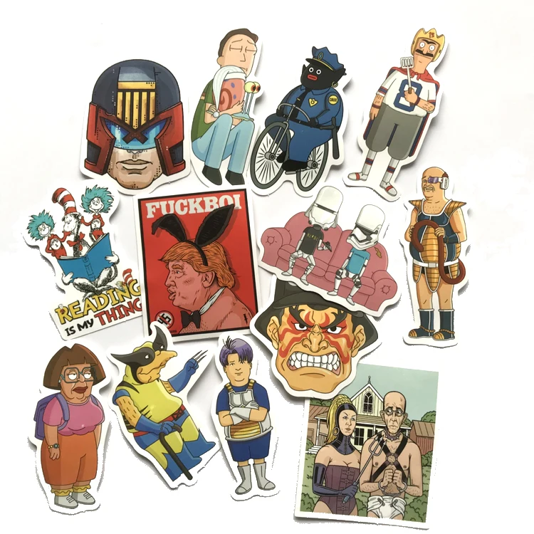 13 шт./партия американские Мультяшные наклейки для аксессуаров мотоцикл