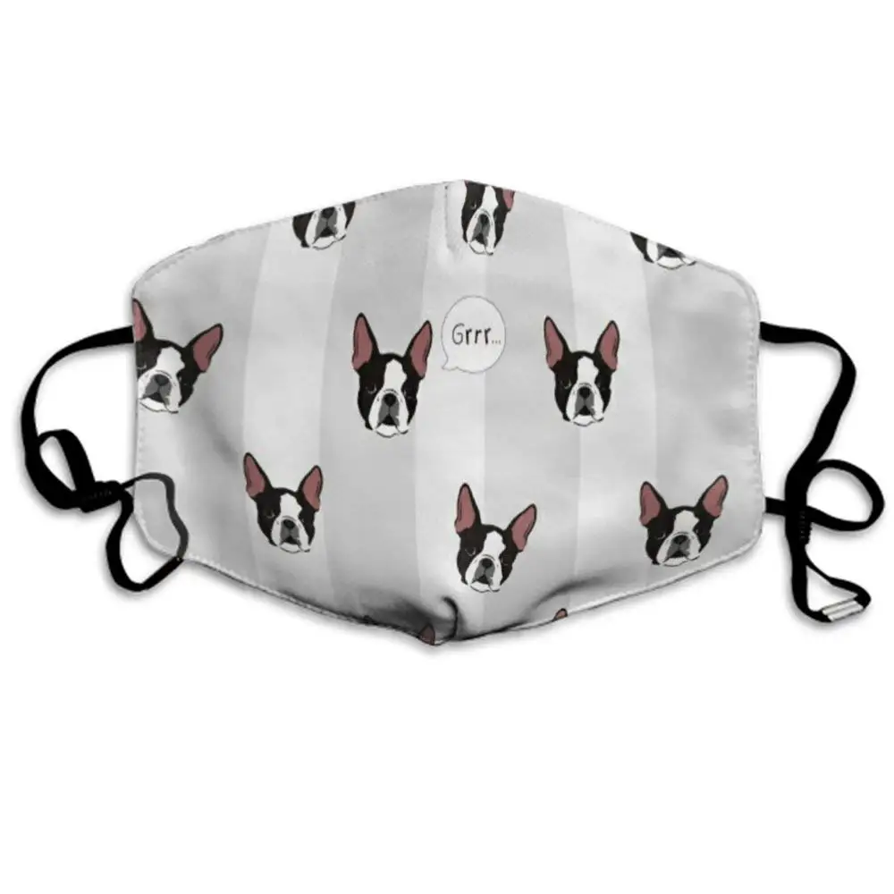 

Anti-Allergens Earloop Face Masks for Boys Girls Adults, Funny Winer Dog Head Polyester Mouth-Muffle for Dust