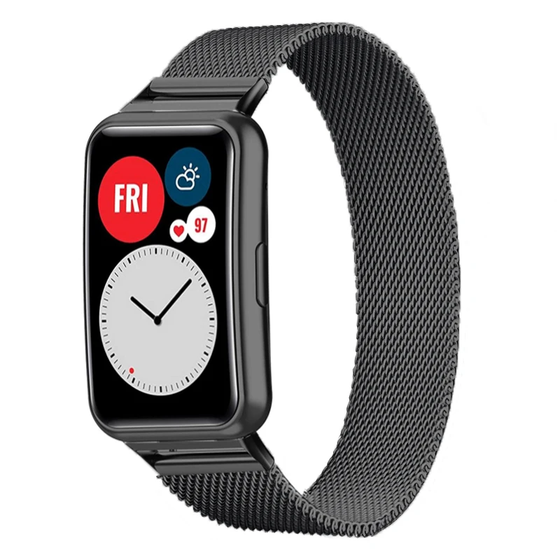

Magnetic Loop Strap For Huawei Watch FIT Strap Accessories stainless steel metal bracelet Huawei Watch fit 2021 Strap