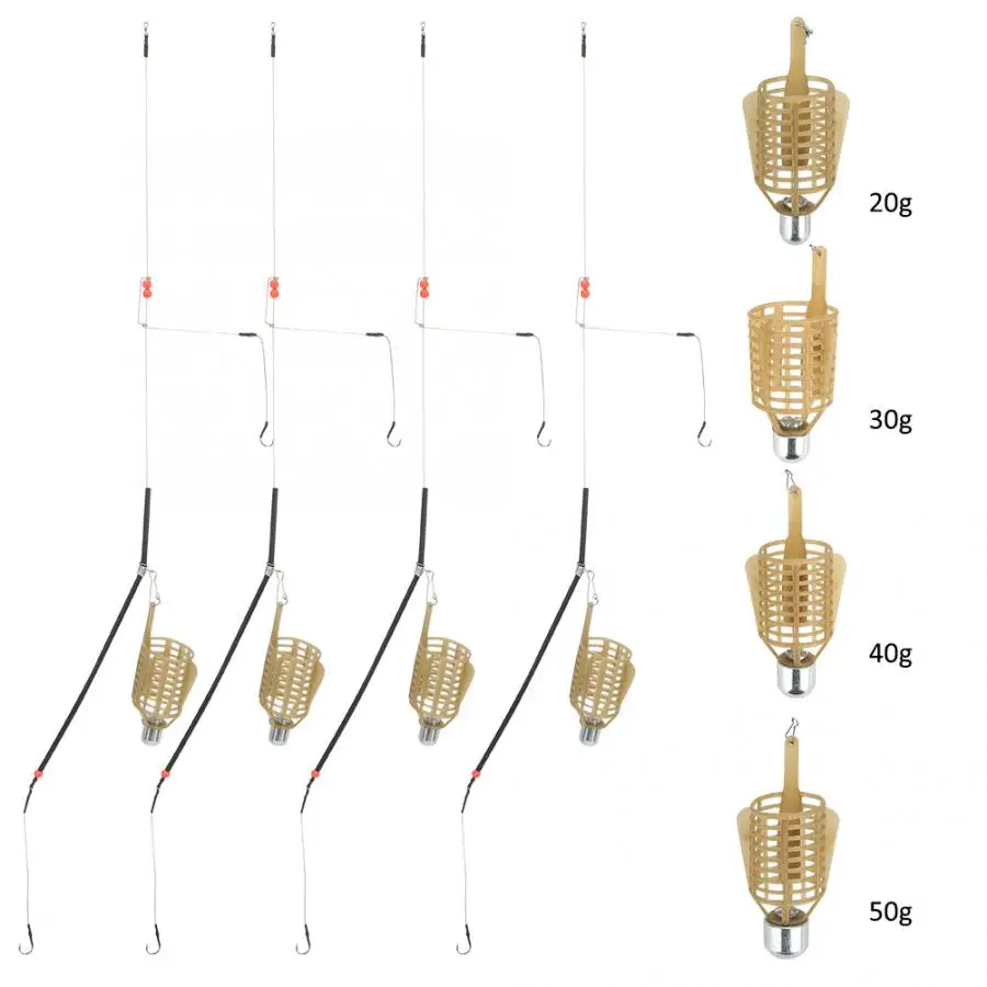 4 шт рыболовная клетка для приманки Метатель свет Вес машина автоматической