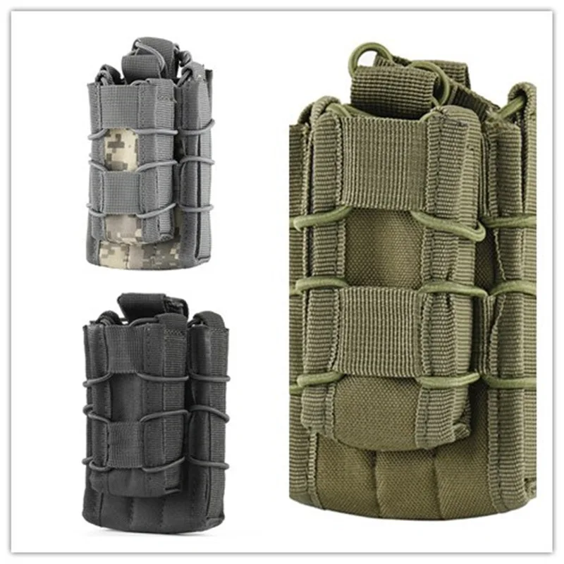 Открытый MOLLE сумка Одиночная винтовка пистолет маг сумка Открытый Топ картридж клип мешок принадлежности для охоты