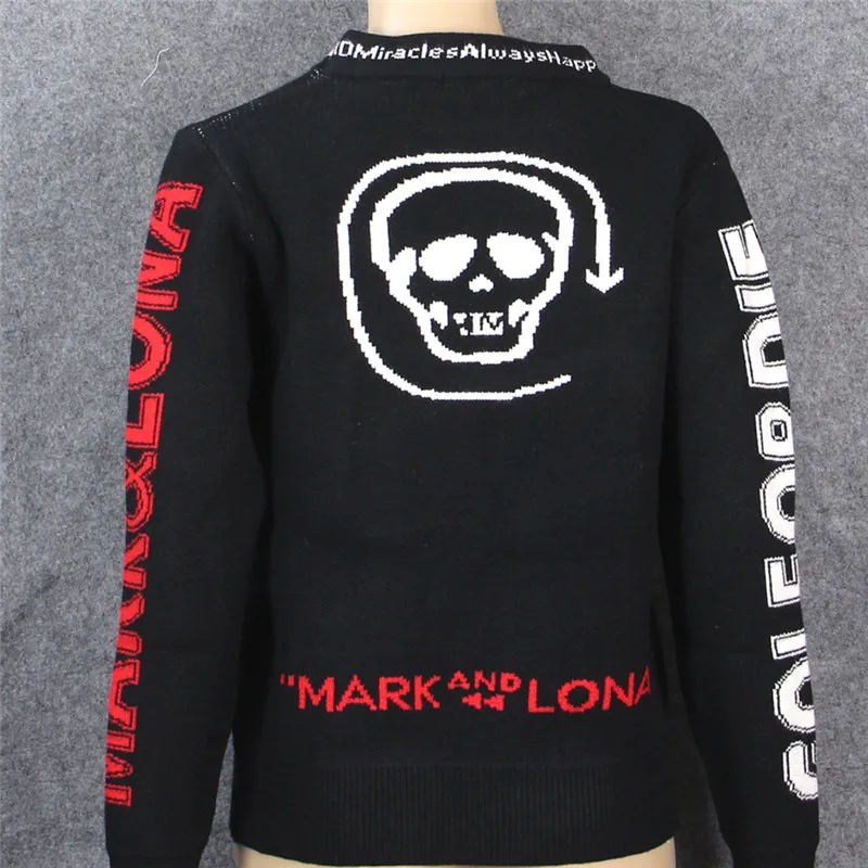 Осенне-зимняя женская футболка с черепом для гольфа сохраняющая тепло Mark Lona Golf