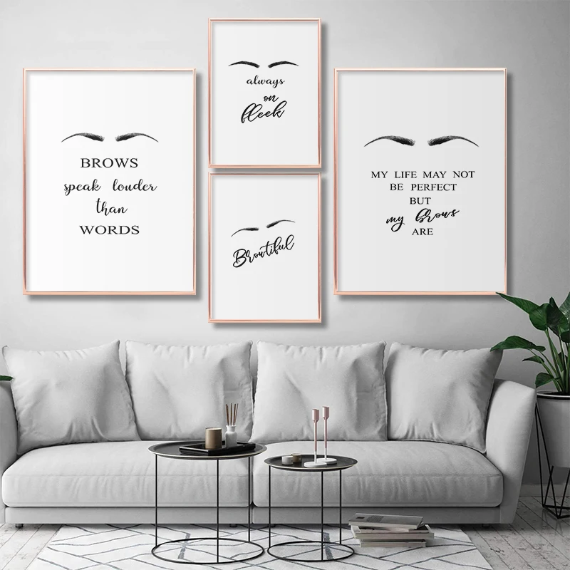 

Lashes Makeup Quote Canvas Art Prints Poster Eyelashes Bundle Canvas Painting Wall Picture for Salon Lashes Studio Decoration