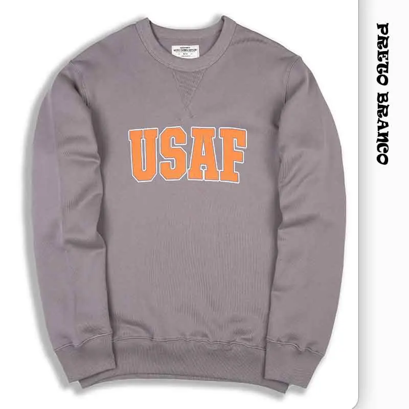 2021 Новинка Осень/Зима тяжелый 520 г USAF военный пуловер из махровой ткани толстый