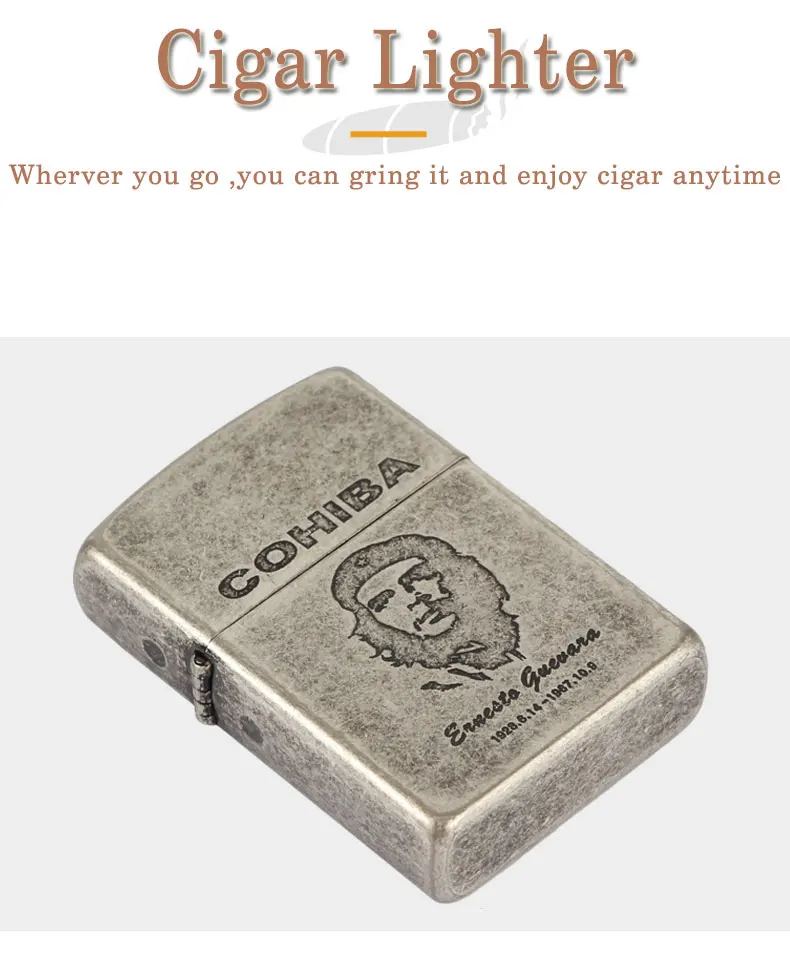 COHIBA зажигалка для сигар, 2 фонарь, Крутые гаджеты, портативная Зажигалка для сигарет, аксессуары для путешествий с подарочной коробкой