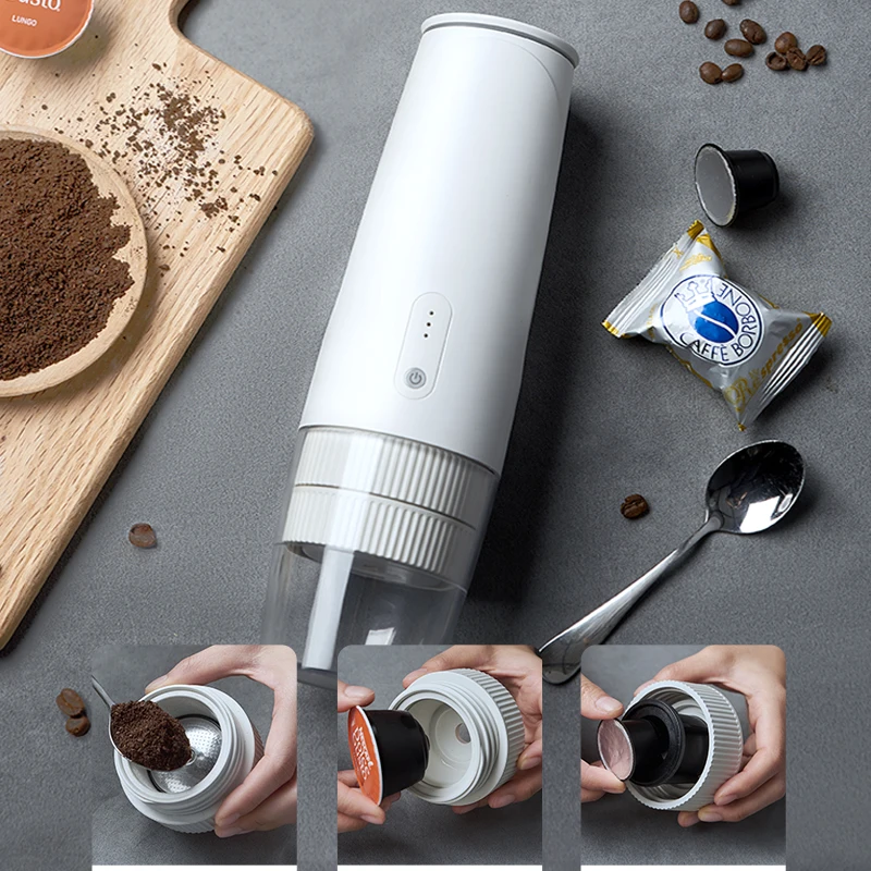 Online Macchina Per Caffè Portatile Per Auto Carica USB Macchina Per Caffè Capsula Macchina Per Caffè Espresso Macchina Per Caffè Espresso Macchina Per Caffè In Polvere Strumento Per Auto