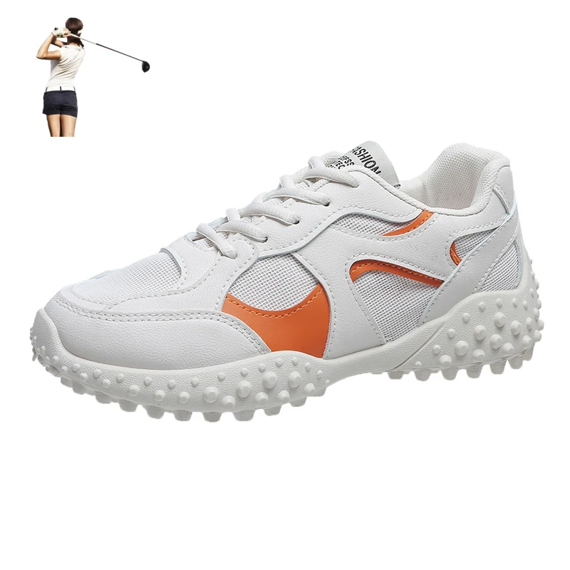 

Spring Women Golfing Sneakers Lightweight Leisure Ladies Golfer Sport Shoes Anti-Slippery Spikes Girls Golf Training Footwear