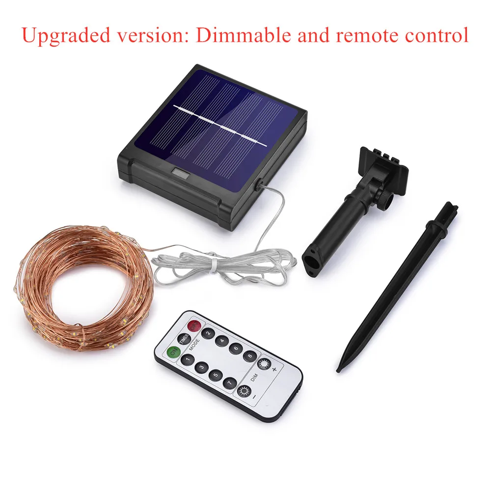 С регулируемой яркостью 11 м/21m зеленый светодиодный открытый Солнечный свет