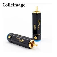 colleimage hifi palic high quality gold plated rca plug hi end self locking av connector for diy audio cable