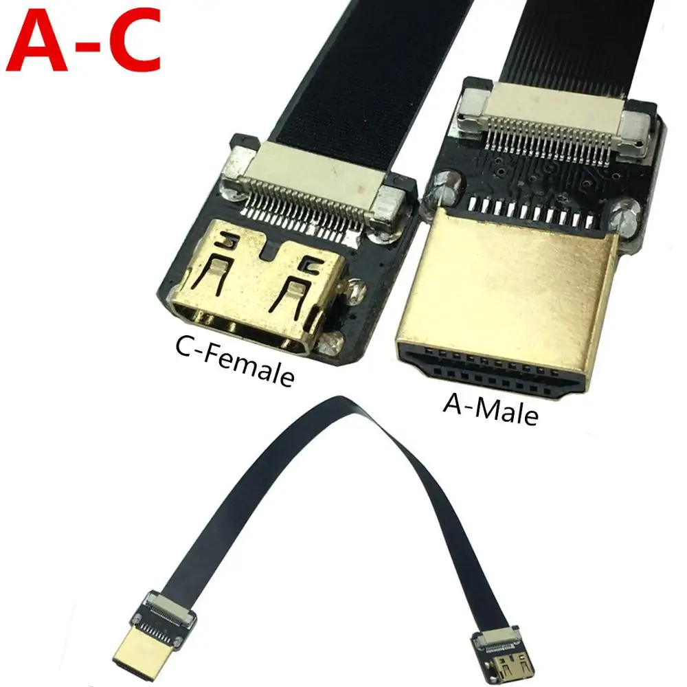 FPV антенна кабель PTZ HDMI A-C стандартный гибкий 5 см-100 см | Электроника