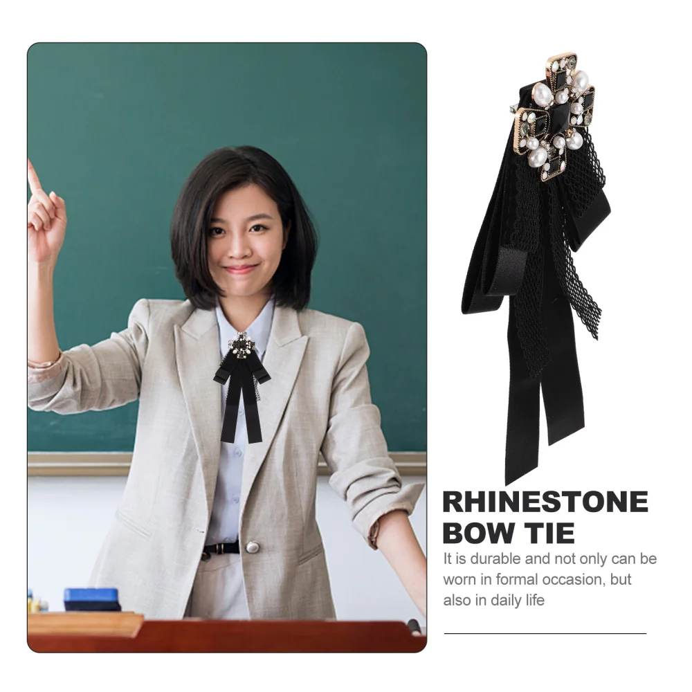 

1pc Bowknot Tie Shirt Bow Tie Lace Elegant Collar Pin Shirt Blouse Bow Tie