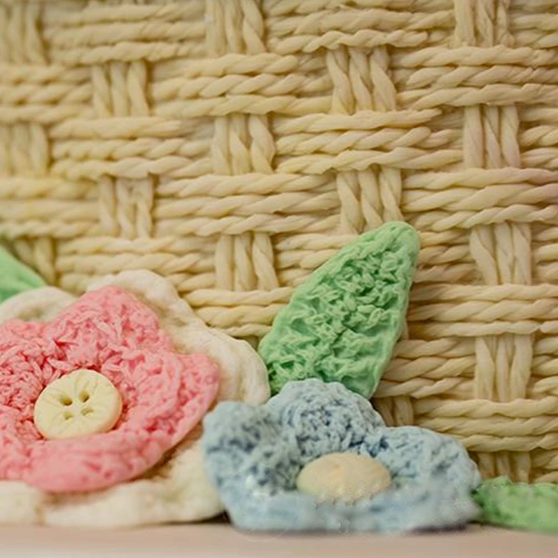 Деревенский ткань корзина вязать торт границы силиконовая форма для выпечки