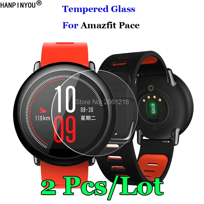 2 шт./лот закаленное стекло 9H 2.5D для Xiaomi Huami Amazfit Pace Премиум Защитная пленка Sports Watch |
