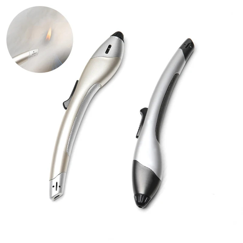 Kitchen Igniter Lighter Camping Outdoors BBQ Metal Butane Torch Cooker Candle Long Lighters | Дом и сад