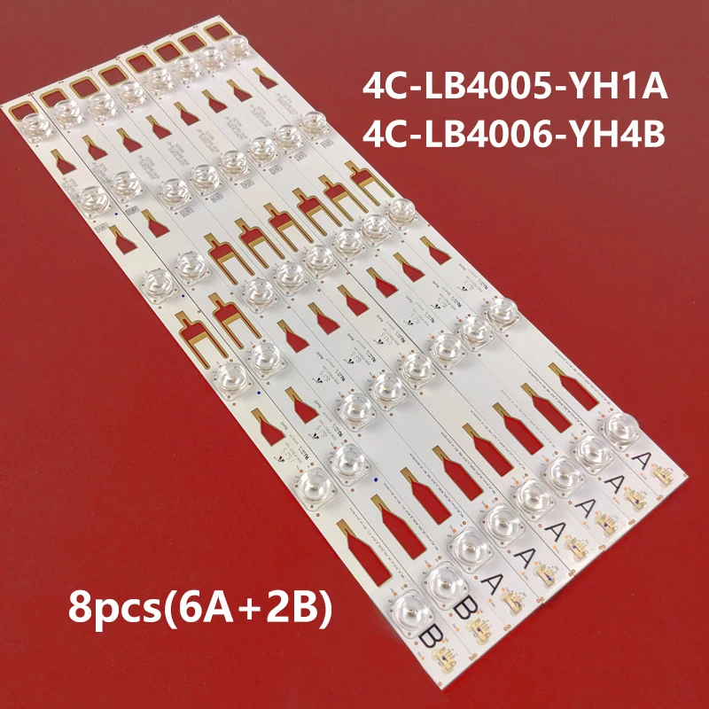 

1 комплект = 8 шт. светодиодных лент для подсветки TCL L40M90-UD 4C-LB4005-YH1A 4C-LB4006-YH4B 6A + 2B 5 светодиодов 42 см