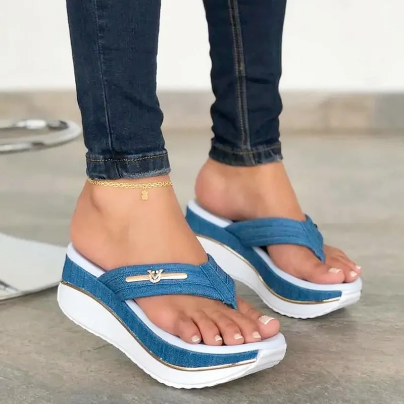 

Flip Flop Women Slippers Woman Platform Wedges Female Shoes Ladies Fashion Outdoor Beach Slides 2021 Summer Women's Sandalias