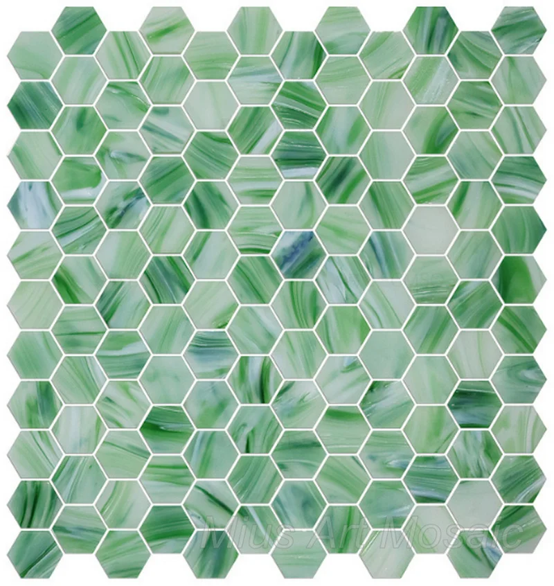 

Country style fresh green glass mosaic tile for kitchen backsplash bathroom decoration wall stiker