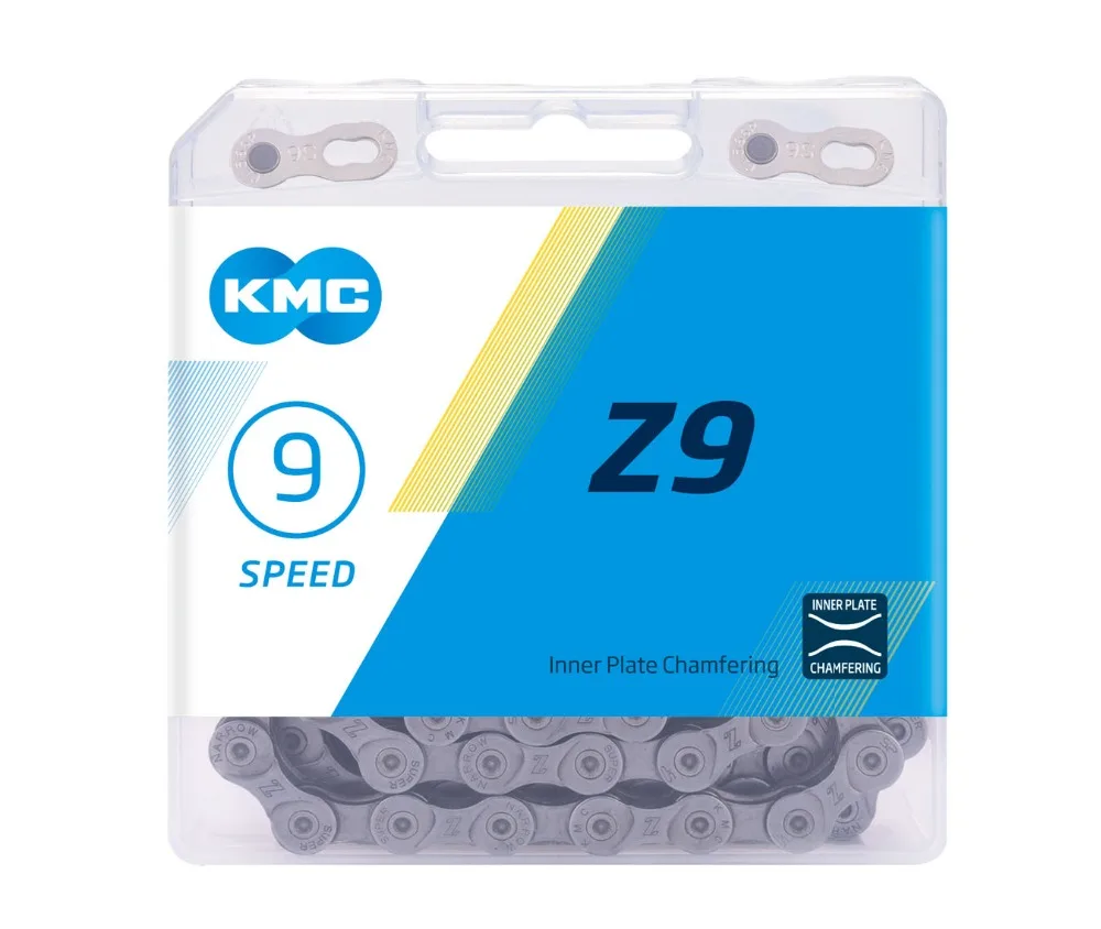 Z9 KMC Z9 9/27 цепь переключения скоростей для горного велосипеда, шоссейного велосипеда, складная велосипедная цепь, сменная цепь, аксессуары для Shimano - Цвет: Z9