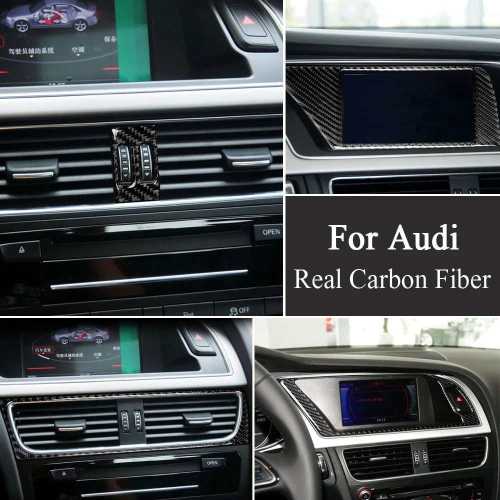 Украшения наклейки для автомобилей Audi A4 A5 B8 Q5 Real Carbon Fiber Автомобильная