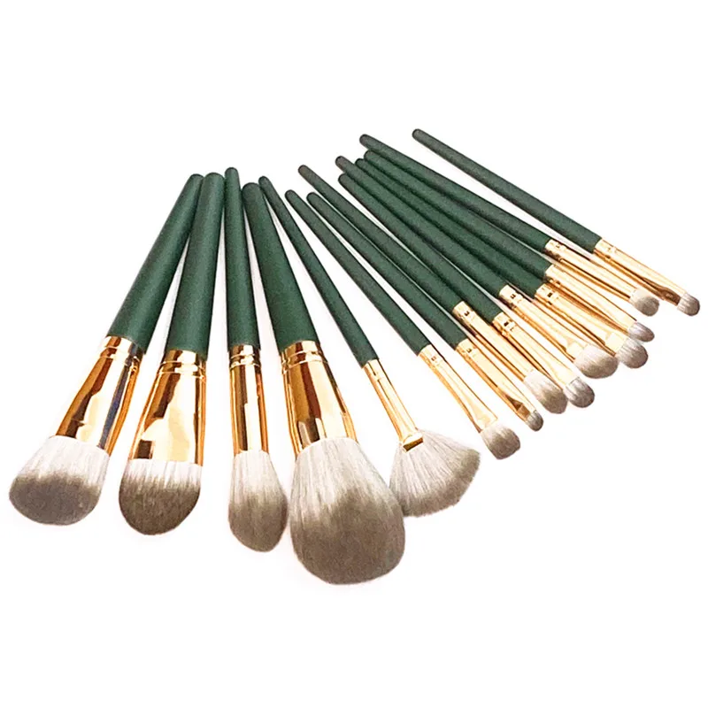 

14Pcs Makeup Brushes Set Cosmetic Foundation Powder Blush Eye Shadow Lip Blend Wooden Make Up Brush Tool Kit Maquiagem